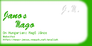 janos mago business card
