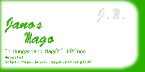 janos mago business card